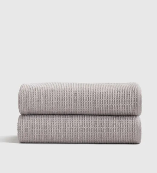 Turkish Waffle Terry Bath Towel Set